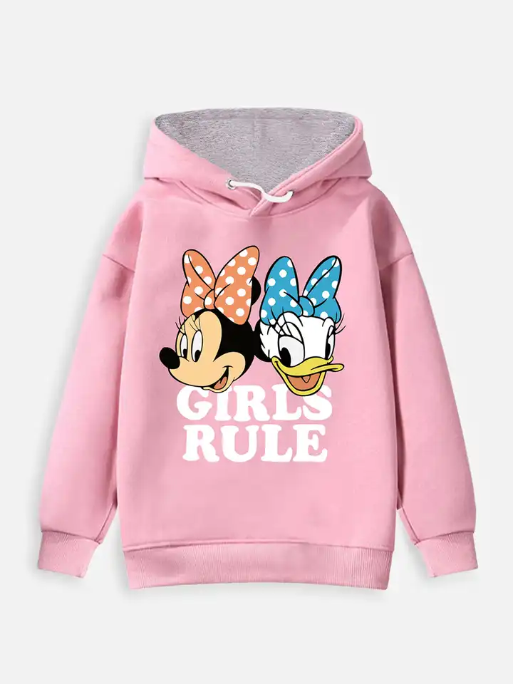 f37bcd8705a51703935532515YKDisneyGirlsPinkPrintedHoodedSweatshirt3